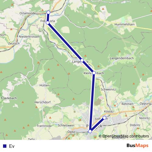 Ev bus Line Map