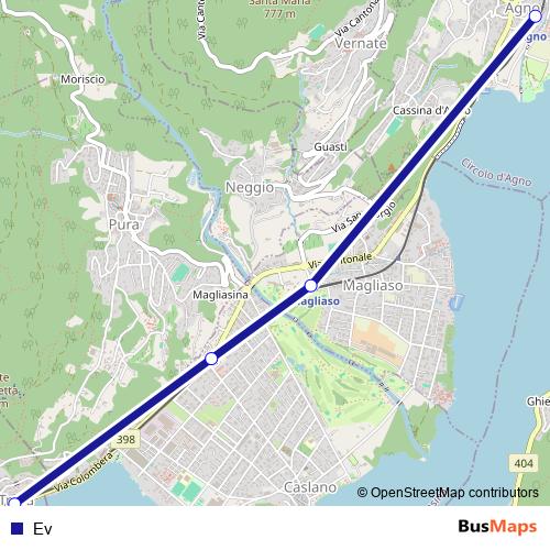 Ev bus Line Map