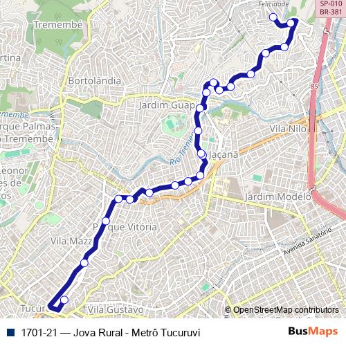 1701-21 bus Line Map