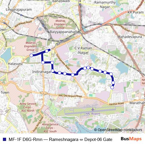 MF-1F D6G-Rmn bus Line Map