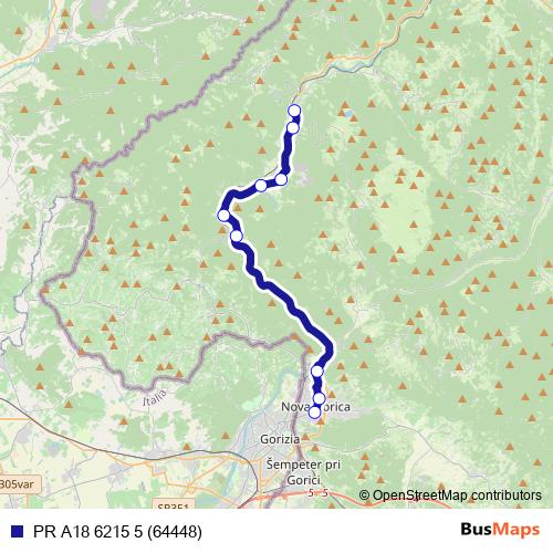 PR A18 6215 5 (64448) bus Line Map