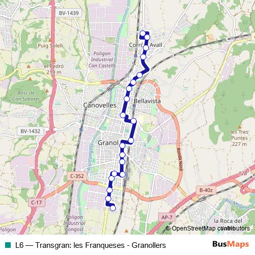 L6 bus Line Map