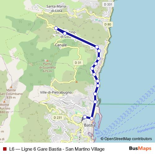 L6 bus Line Map
