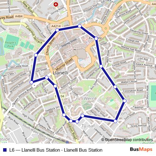 L6 bus Line Map