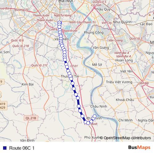 Route 06C 1 bus Line Map