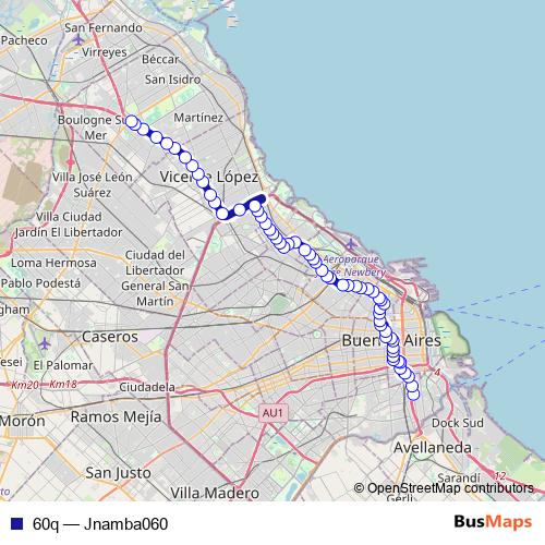 60q bus Line Map