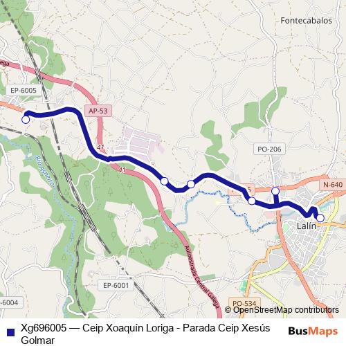 Xg696005 bus Line Map