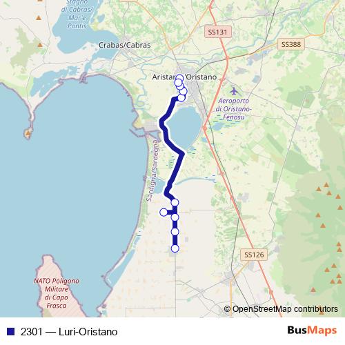 2301 bus Line Map