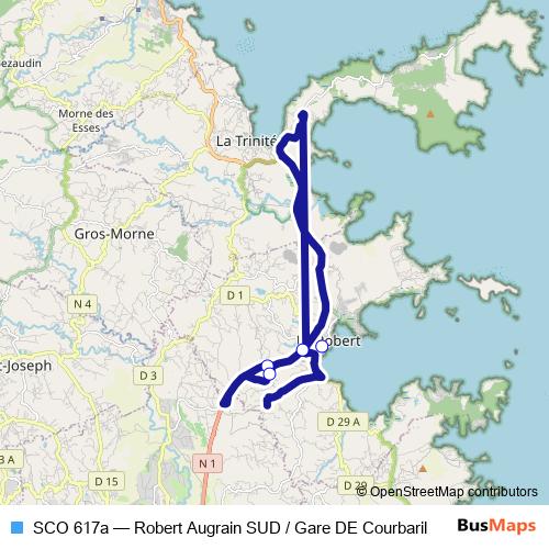 SCO 617a bus Line Map