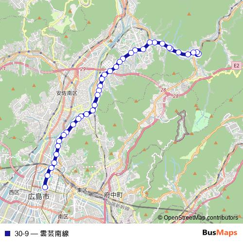 30-9 bus Line Map