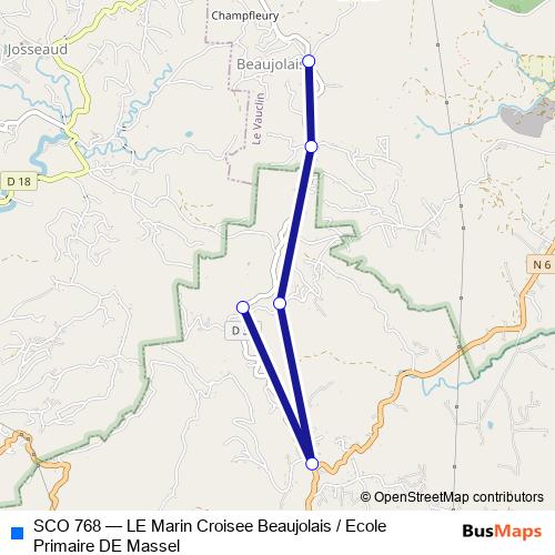 SCO 768 bus Line Map