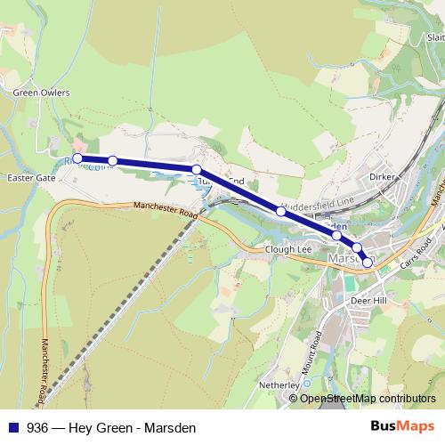 936 bus Line Map