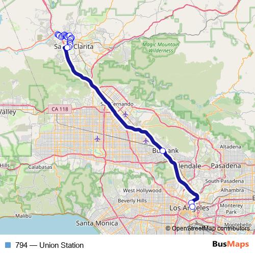 794 bus Line Map