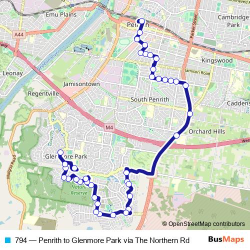 794 bus Line Map