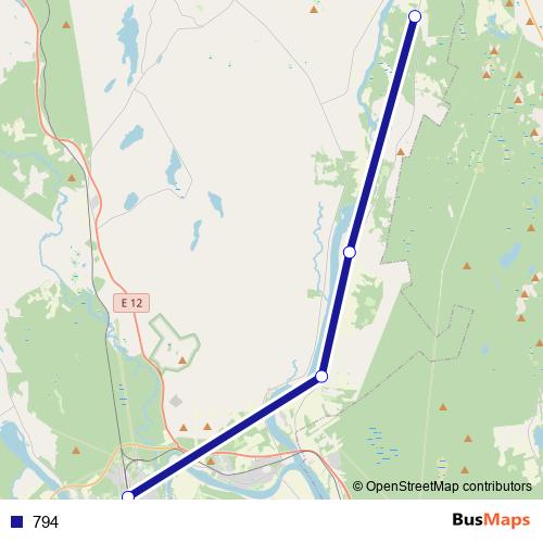 794 bus Line Map