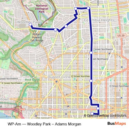 WP-Am bus Line Map