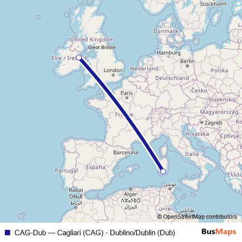 CAG-Dub air Line Map