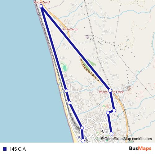 145 C A bus Line Map