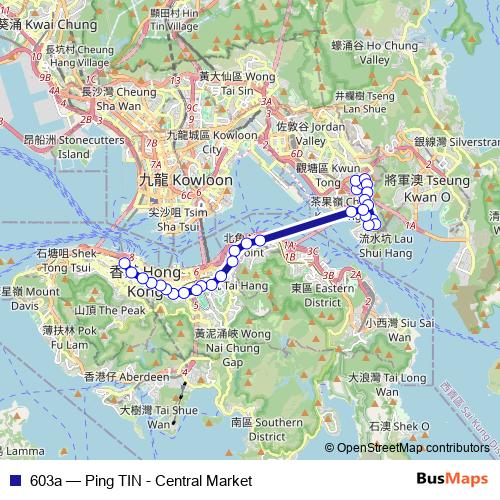 603a bus Line Map