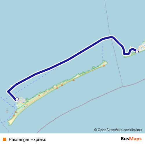 Passenger Express ferry Line Map