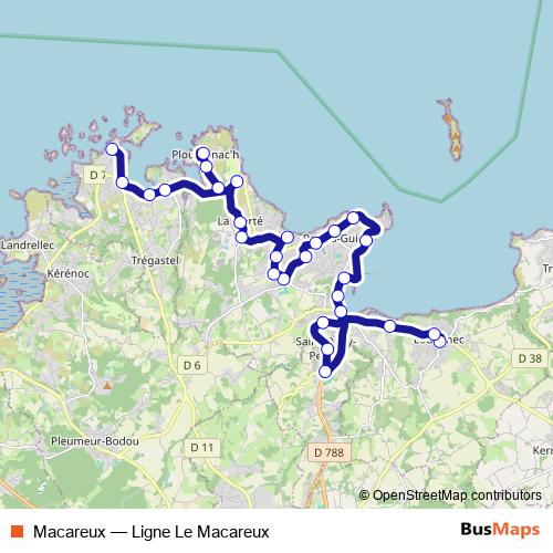 Macareux bus Line Map