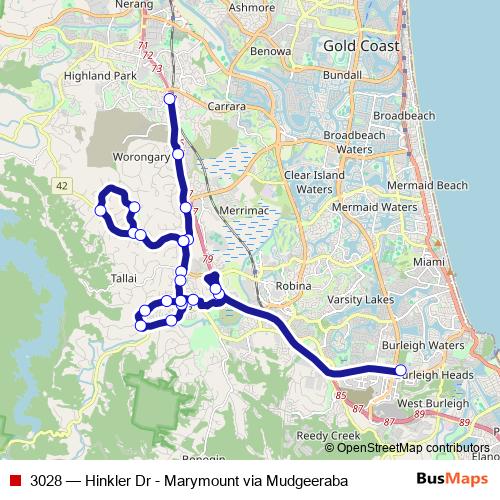 3028 bus Line Map