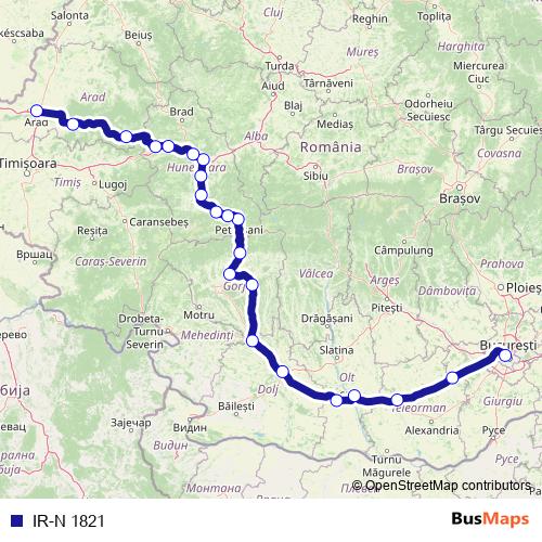 IR-N 1821 rail Line Map