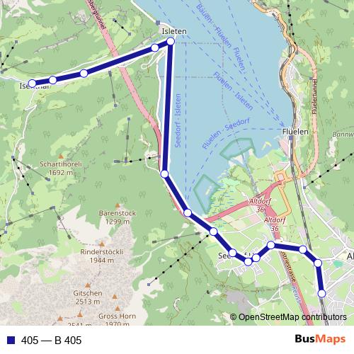 405 bus Line Map