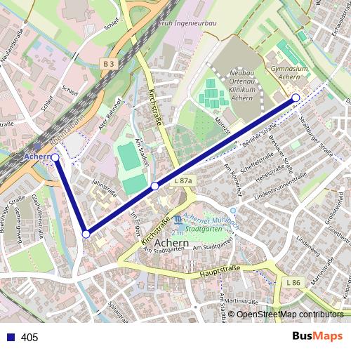 405 bus Line Map