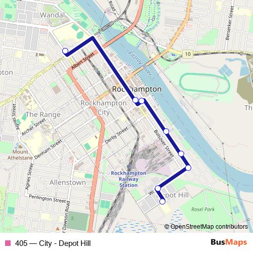 405 bus Line Map