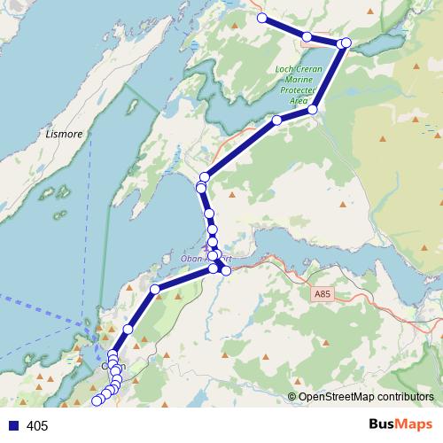 405 bus Line Map
