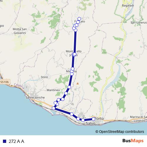 272 A A bus Line Map