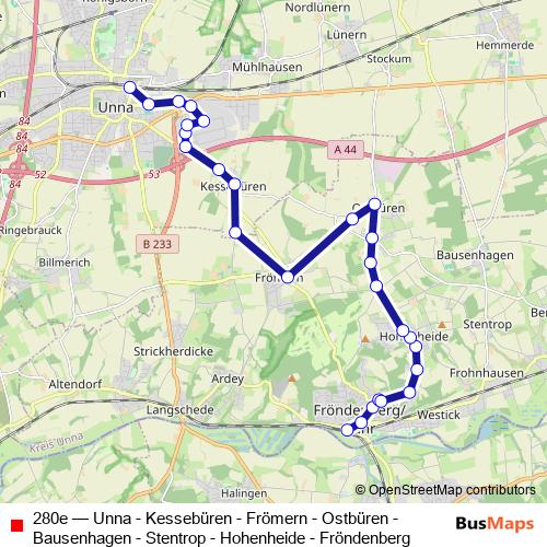 280e bus Line Map