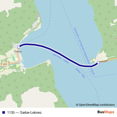 1135 ferry Line Map