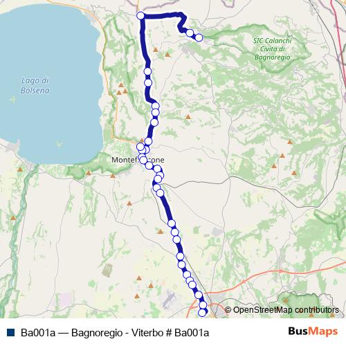 Ba001a bus Line Map