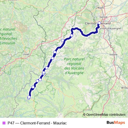 P47 bus Line Map