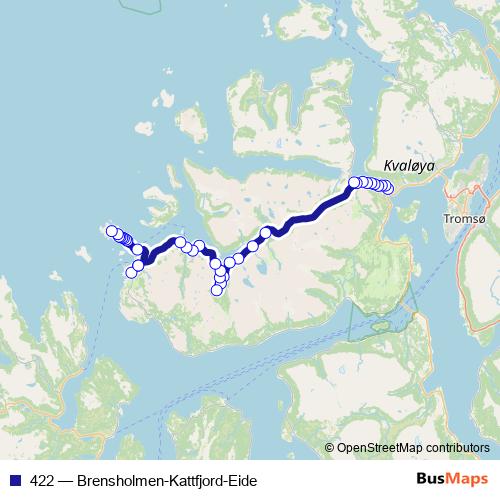 422 bus Line Map
