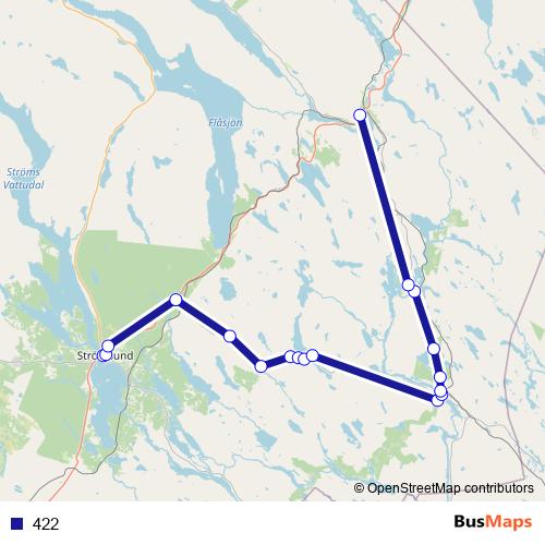 422 bus Line Map