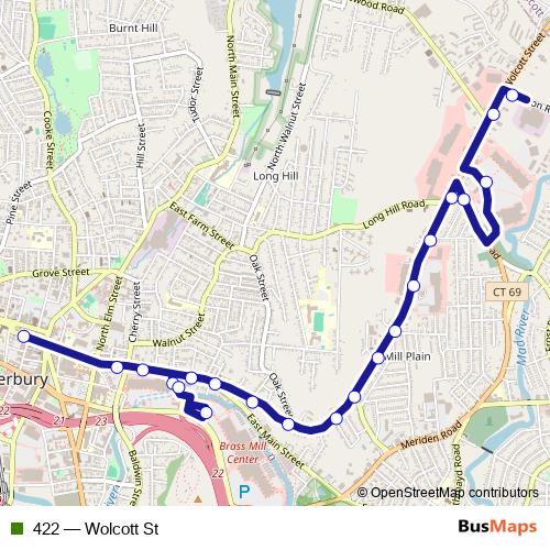422 bus Line Map