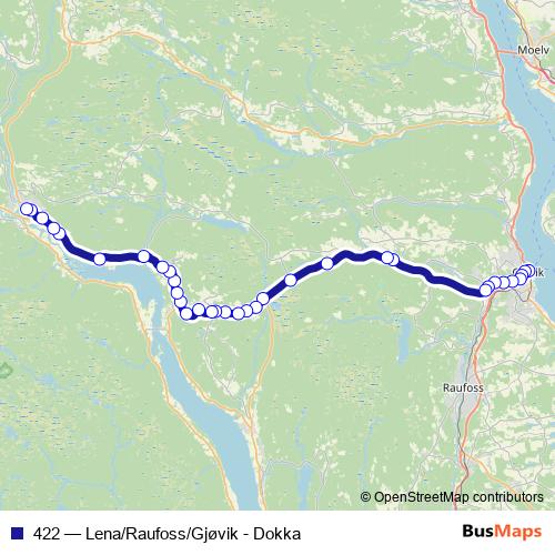 422 bus Line Map