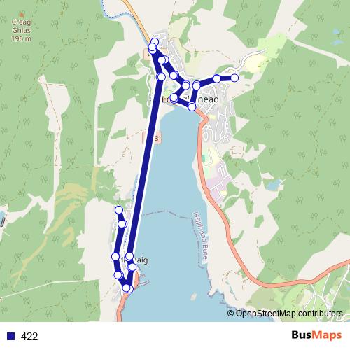 422 bus Line Map