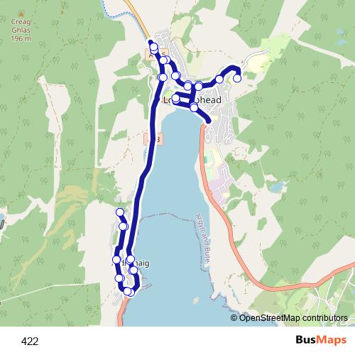 422 bus Line Map