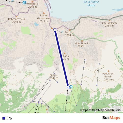 Pb cable-car Line Map