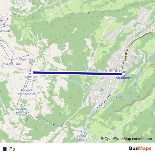 Pb cable-car Line Map