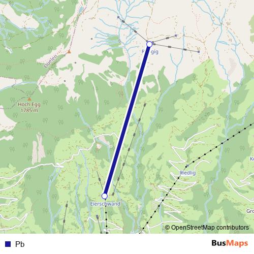 Pb cable-car Line Map