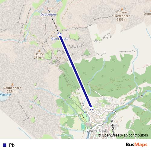 Pb cable-car Line Map