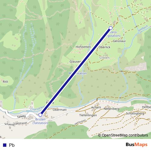 Pb cable-car Line Map