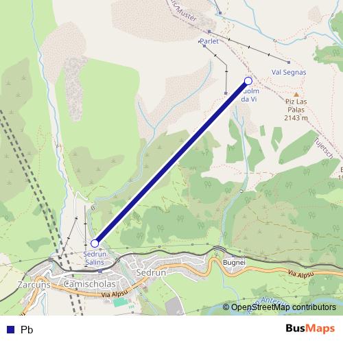 Pb cable-car Line Map