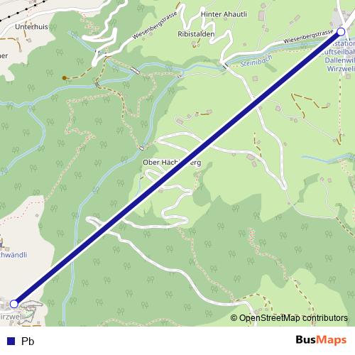 Pb cable-car Line Map