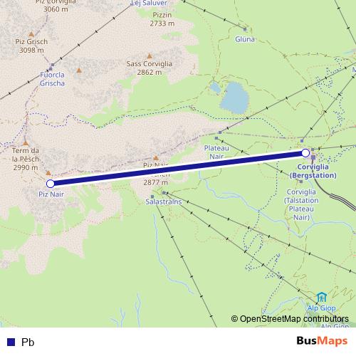 Pb cable-car Line Map